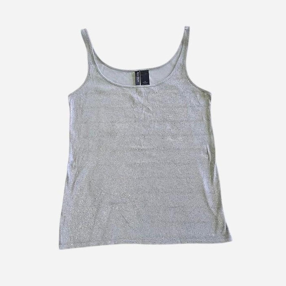 Bisou Bisou cotton sparkle gray tank top layering cami